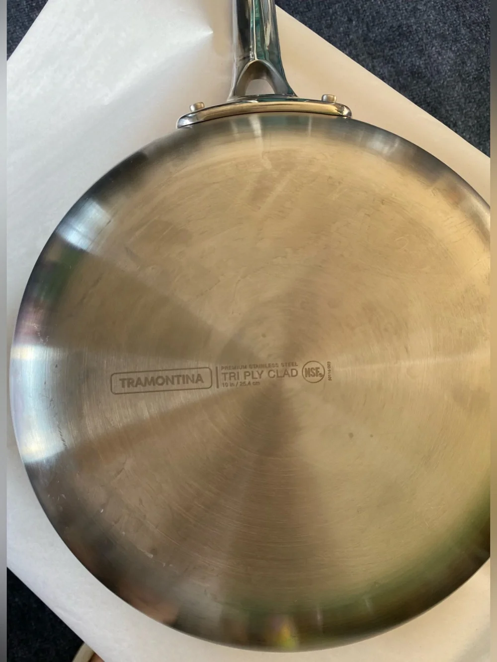 Tramontina Stainless Steel Frying Pan - Brushed Silver Finish